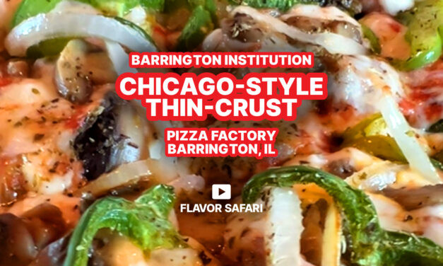 Chicago-style Thin-crust Pizza at Pizza Factory, Barrington IL